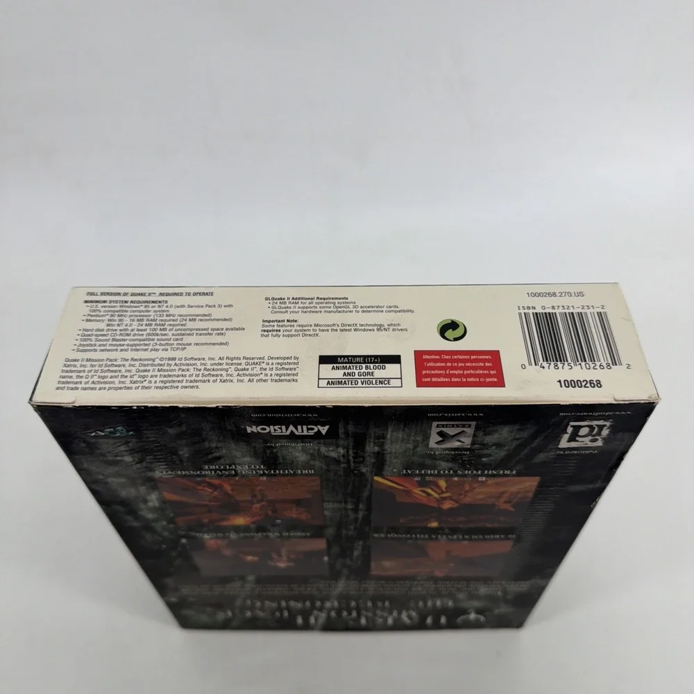 Quake 2 Mission Pack: The Reckoning PC. Original Big Box. Complete